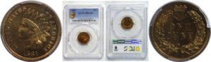 1881  Indian Head Cent.  -  PCGS PR-66. RB.