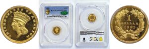 1881 $1 Gold Coin  -  PCGS PR-64 DCAM CAC
