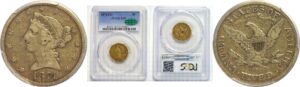1874-CC $5 Liberty - PCGS F-15 CAC