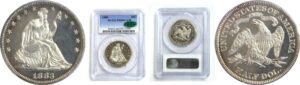 1883 Seated Liberty Half Dollar.  -  PCGS PR-66 CAM CAC