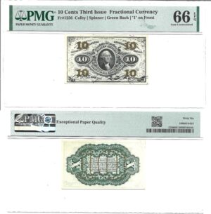 10 Cent 3rd Issue Fractional Currency Fr-1256 PMG Gem CU-66 EPQ