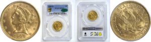 1906-D $5 Liberty.  -   PCGS MS-65. CAC