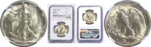 1938-D  Walking Liberty Half Dollar.  -  NGC MS-64.
