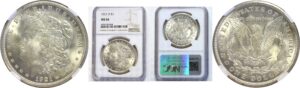 1921-D  Morgan Dollar.  -  NGC MS-66.