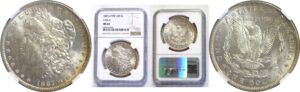 1887/6  Morgan Dollar.  -  NGC MS-64.