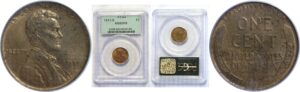 1911-S  Lincoln Cent - PCGS MS-63. RB.