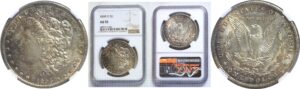 1895-O  Morgan Dollar.  -  NGC AU-55.