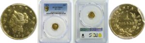 1870 $1 California Fractional Gold. BG-1203.  -  PCGS MS-63