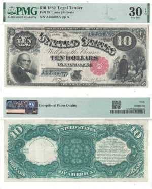 1880 $10 Legal Tender Note Fr-113 PMG VF-30 EPQ