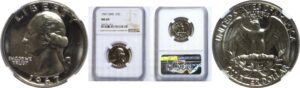 1967 SMS. Washington Quarter  -  NGC MS-69