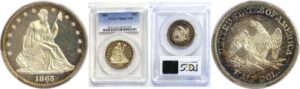 1865  Seated Liberty Half Dollar.  -   PCGS. PR-66. CAM.