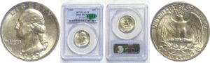 1943 Doubled Die Obverse.  Washington Quarter.  -  PCGS AU-58. CAC.
