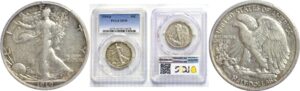 1919-D  Walking Liberty Half Dollar.  -  PCGS XF-40.