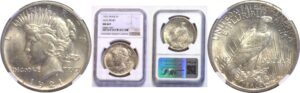 1921  Peace Dollar.  -  NGC MS-64+.