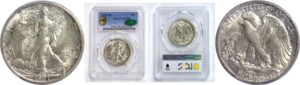 1921-D Walking Liberty Half Dollar  -  PCGS AU-58 CAC