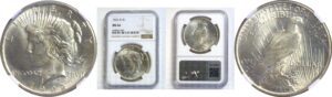 1922-D  Peace Dollar.  -  NGC MS-66.