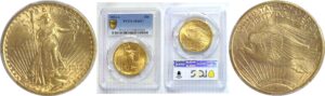 1913-S $20 St. Gaudens.  -   PCGS MS-63+