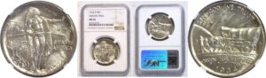 1934-D  Oregon Trail Commemorative Half Dollar.  -   NGC MS-66.