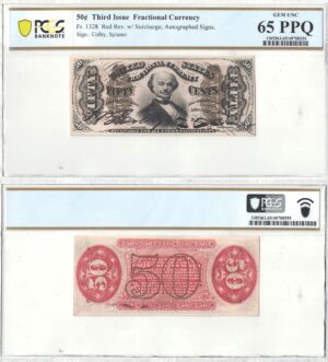 50 Cent 3rd Issue Fractional Currency Fr 1328 PCGS Gem CU-65 PPQ