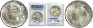 1921 Peace Dollar.  -   PCGS MS-63