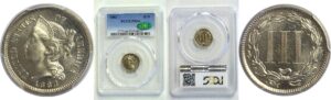 1883 Nickel Three Cent  -  PCGS PR-66  CAC