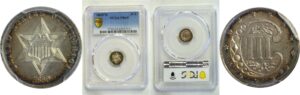 1869/8 Silver Three Cent  -  PCGS PR-65
