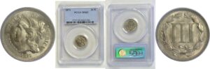 1871 Nickel Three Cent  -  PCGS MS-65