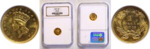 1879 One Dollar Gold Coin. -  NGC MS-65