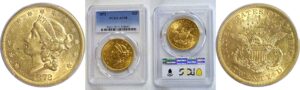 1872 $20 Liberty  -  PCGS AU-58