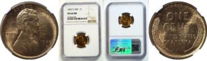 1909-S VDB Lincoln Cent  -  NGC MS-66 RB
