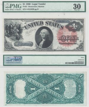 1880 $1 Legal Tender Note Fr-31 PMG VF-30
