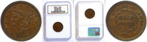 1854 Half Cent.  -   NGC MS-63 BN