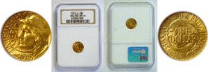 1915-S $1 Panama- Pacific Gold Commemorative  -  NGC MS-66