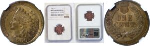 1900 Indian Head Cent.  Struck 10% Off-Center.  -  NGC MS-64 BN