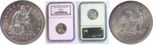 1853 Seated Liberty Quarter  -  NGC MS-63