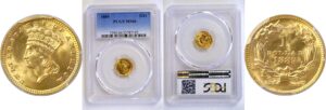 1889 One Dollar Gold Coin  -  PCGS MS-66