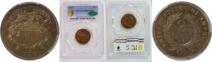 1872 Two Cent Piece.  -   PCGS PR-65+ RB  CAC