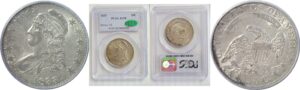 1833 Bust Half Dollar. - PCGS AU-58. CAC