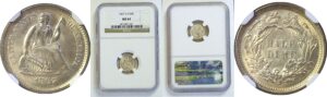 1867-S Seated Liberty Half Dime   -   NGC MS-64