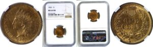 1865 Indian Head Cent  -  NGC MS-64 RB