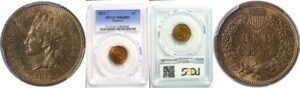 1873 Indian Head Cent  -  PCGS MS-64 RB